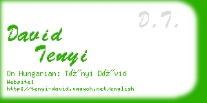 david tenyi business card